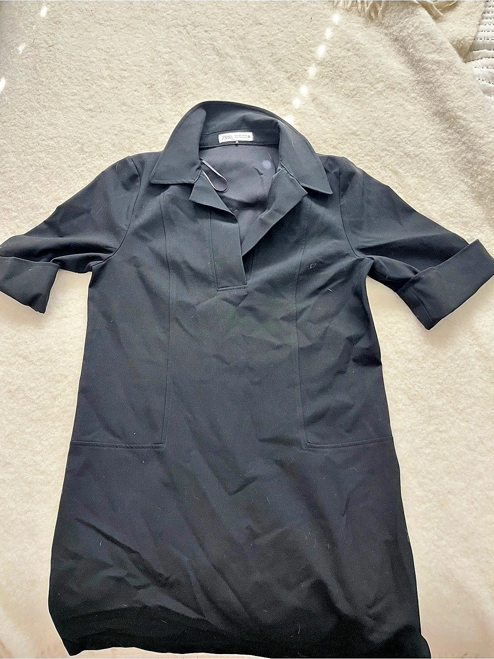 Zara Black Mini Dress Size Medium Like New